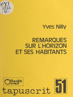 cover image of Remarques sur l'horizon et ses habitants